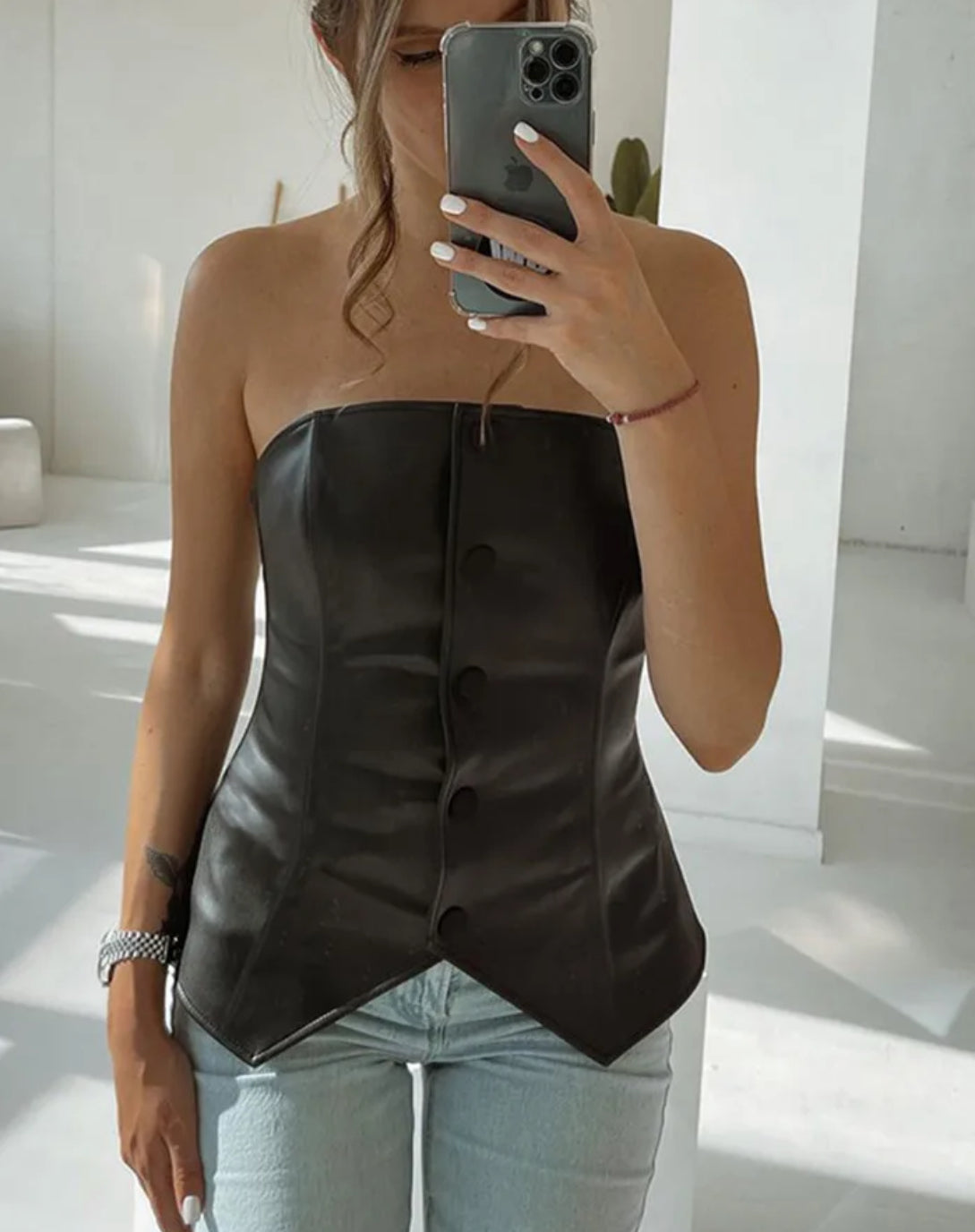 Leather vest