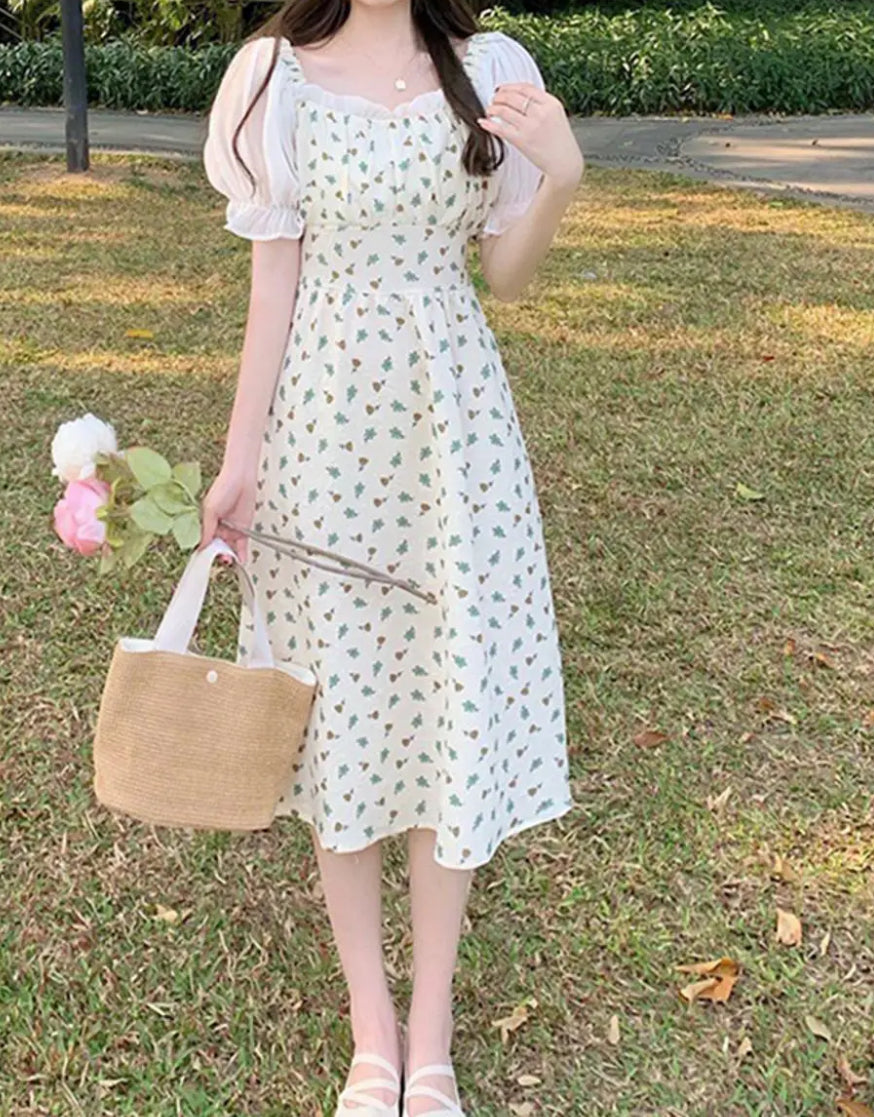 Cute white floral dress