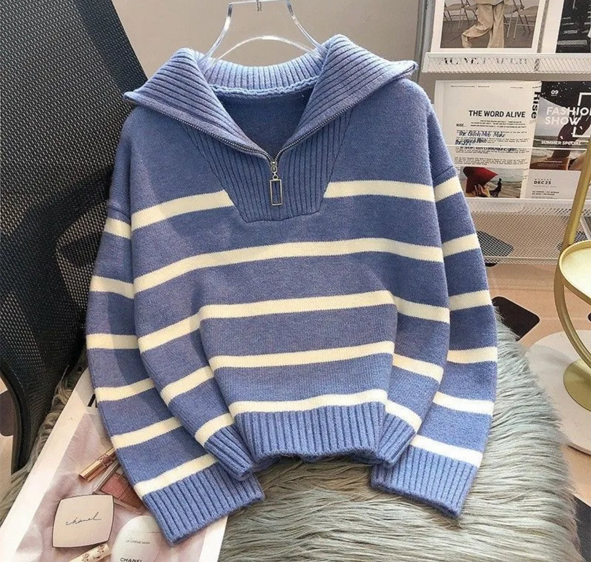 Korean Striped Sweater