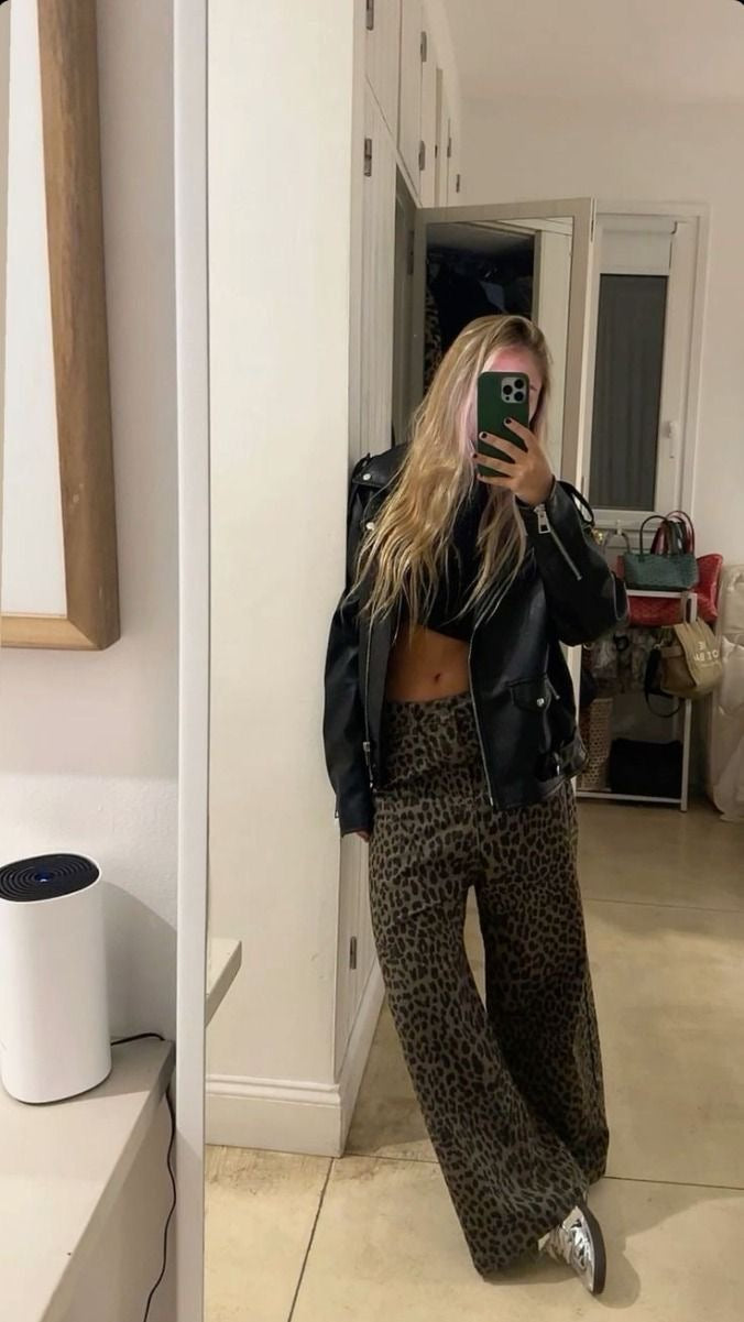 Leopard Print Jeans