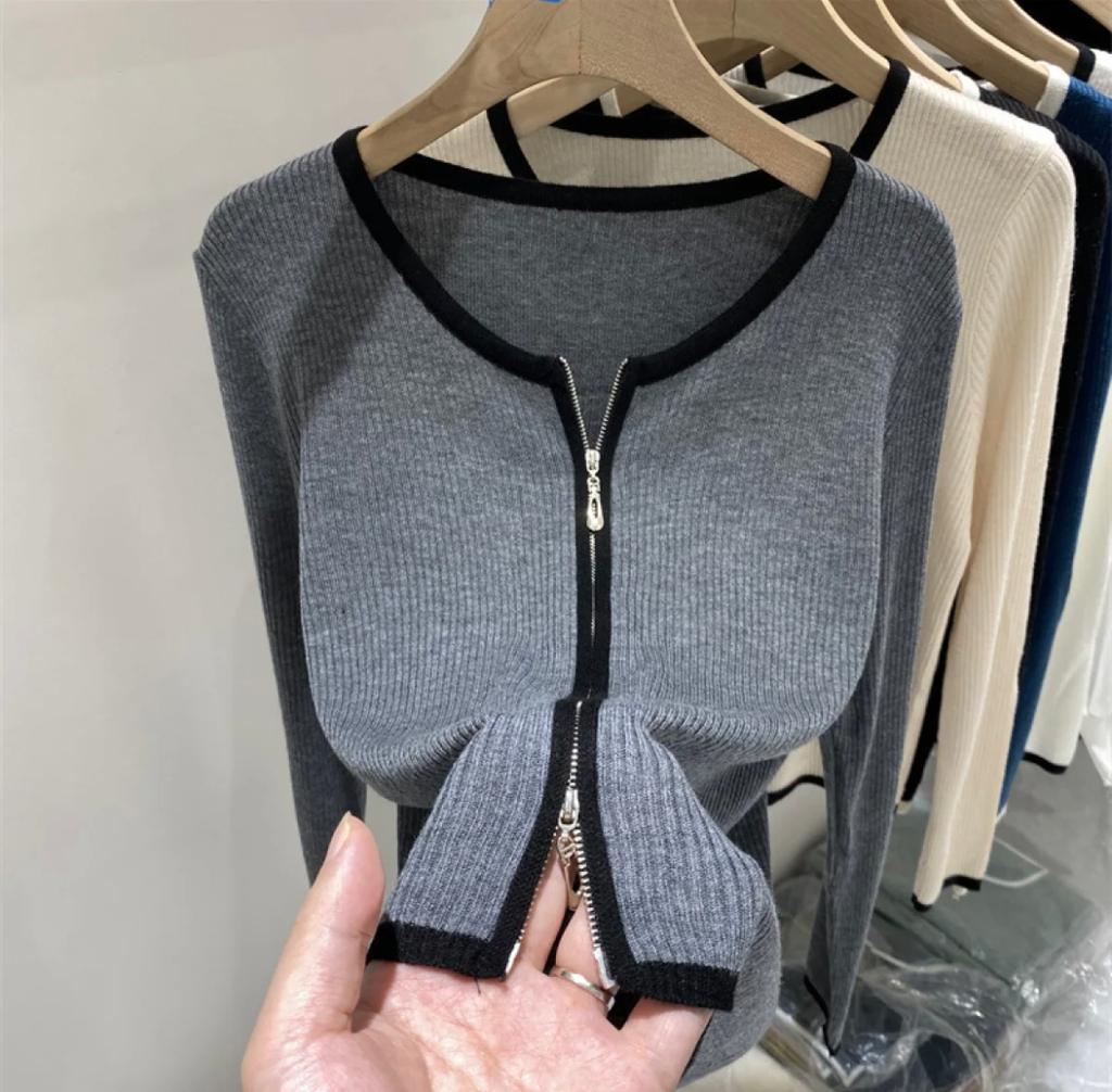 Double Zipper Cardigan